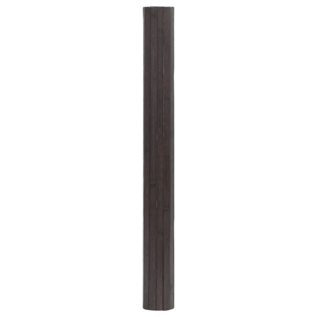 Carpet, dark brown, 60x400cm, bamboo, rectangular