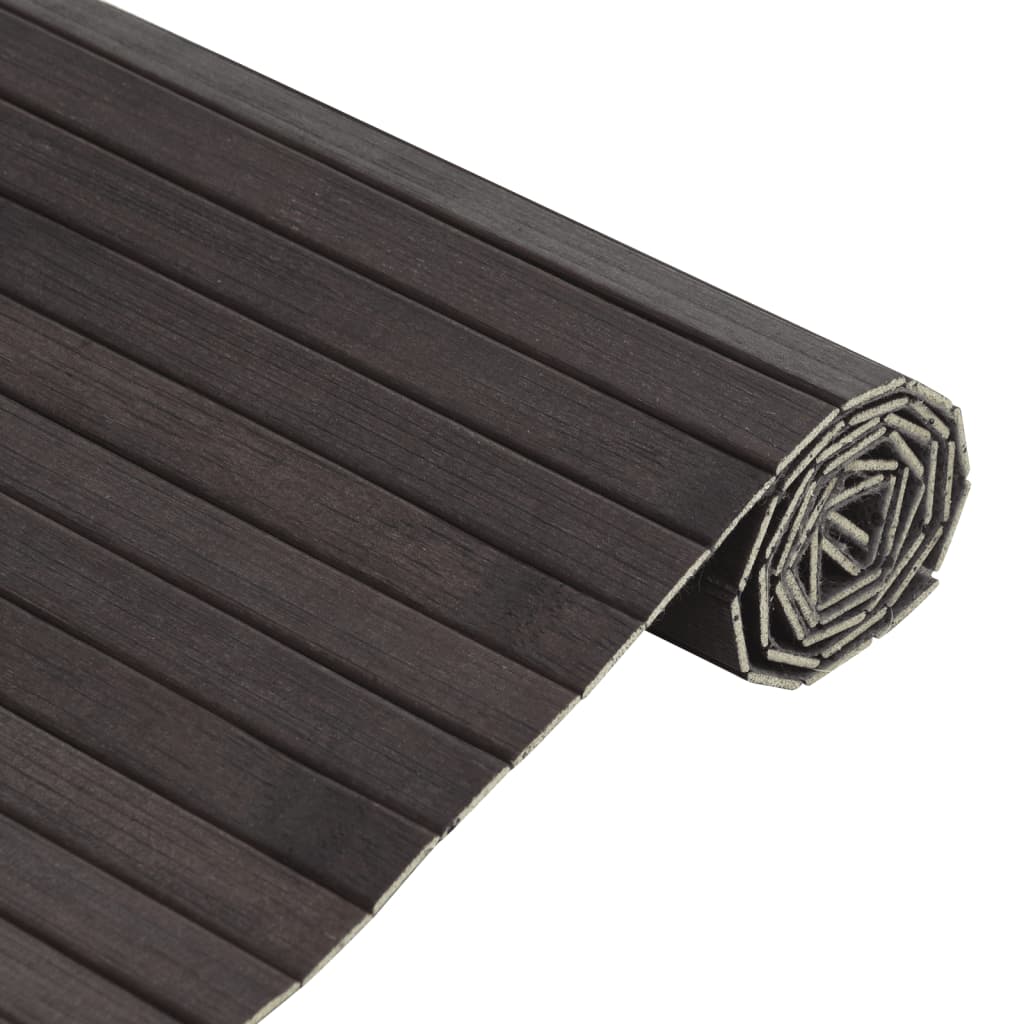 Carpet, dark brown, 60x400cm, bamboo, rectangular
