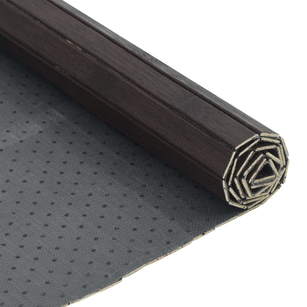 Carpet, dark brown, 60x400cm, bamboo, rectangular
