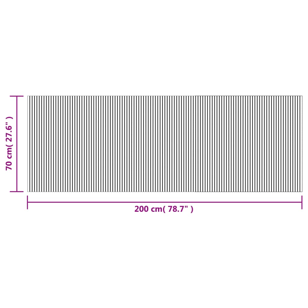 Rug, light natural, 70x200cm, bamboo, rectangular