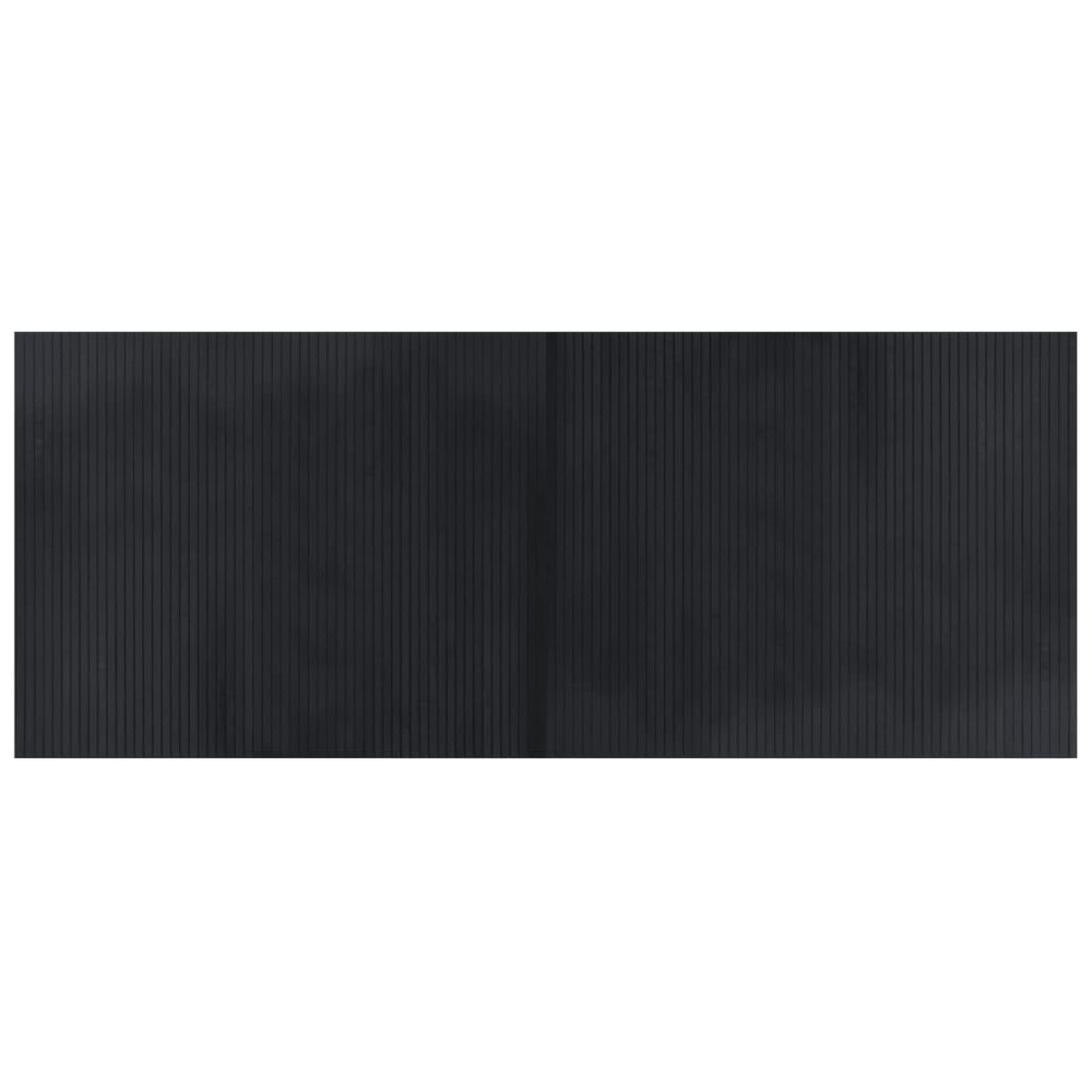 Kilimas, juodos spalvos, 80x200cm, bambukas, stačiakampis
