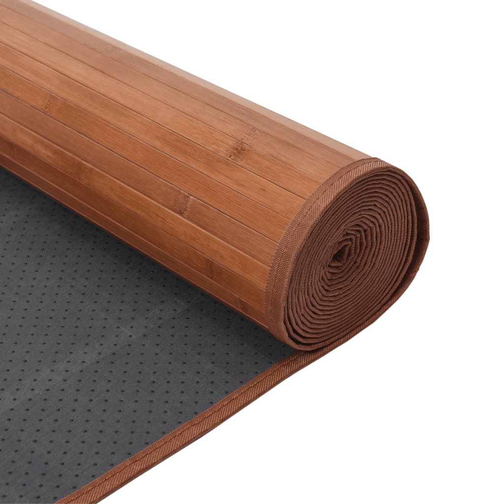 Rug, brown, 60x500cm, bamboo, rectangular
