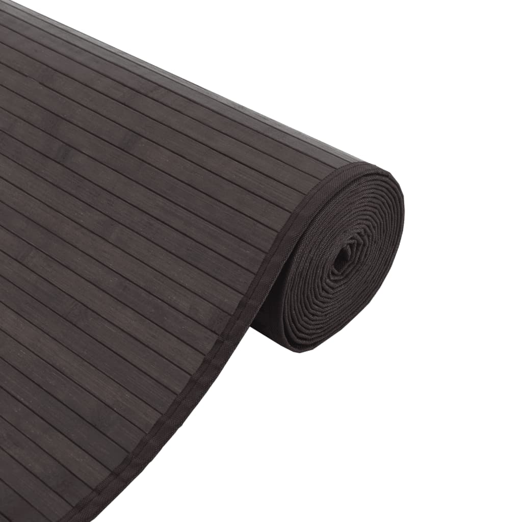 Carpet, dark brown, 60x1000cm, bamboo, rectangular