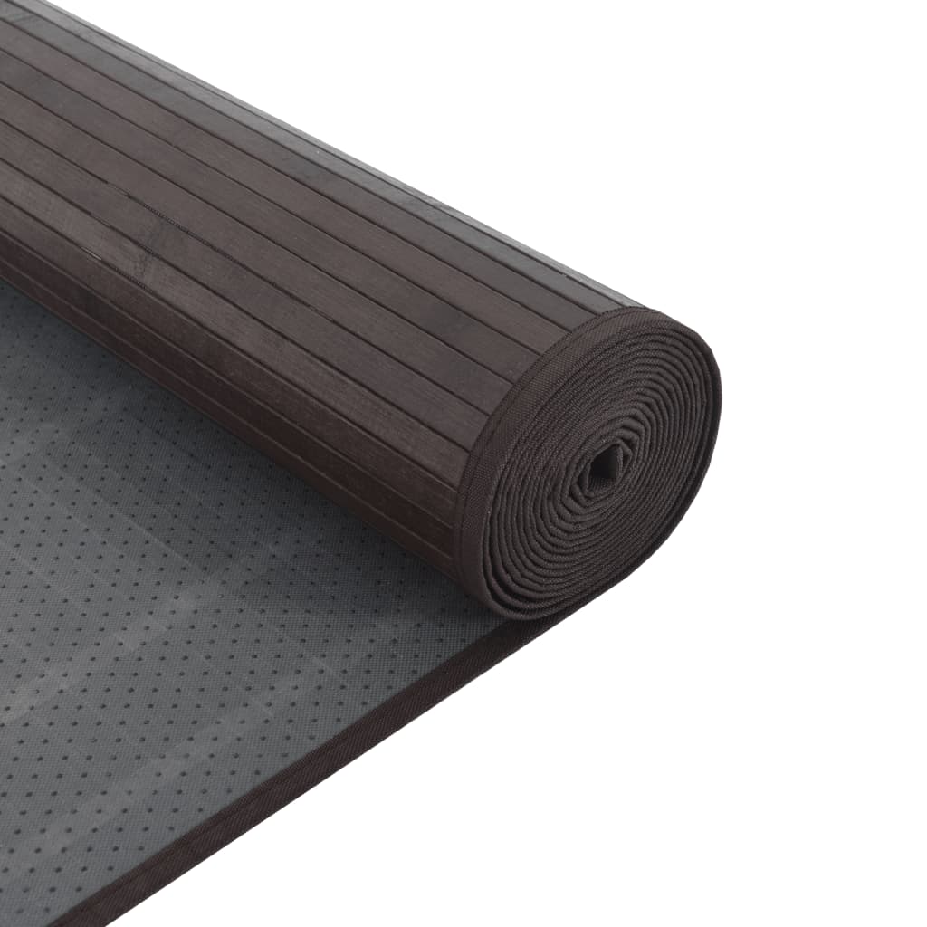 Carpet, dark brown, 60x1000cm, bamboo, rectangular