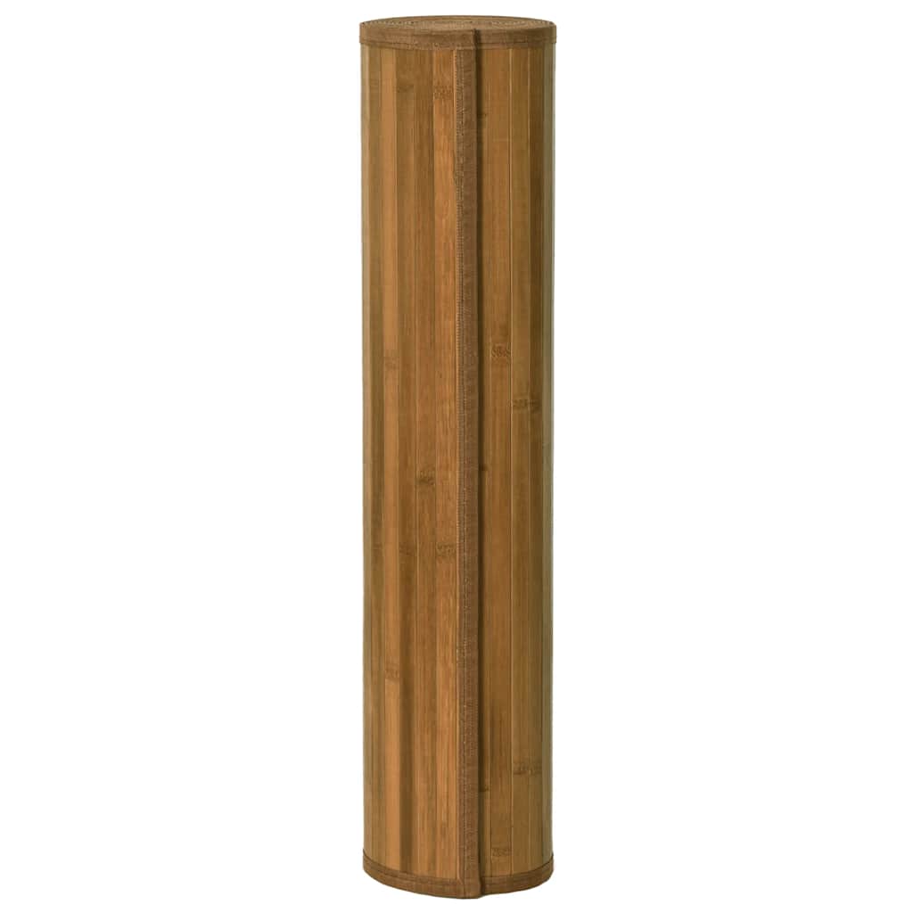 Rug, brown, 80x100cm, bamboo, rectangular