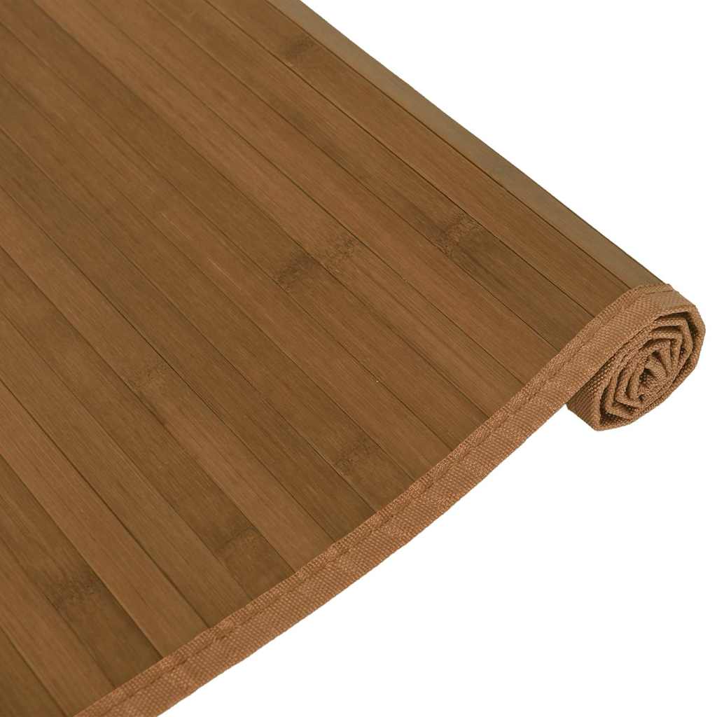 Rug, brown, 80x100cm, bamboo, rectangular