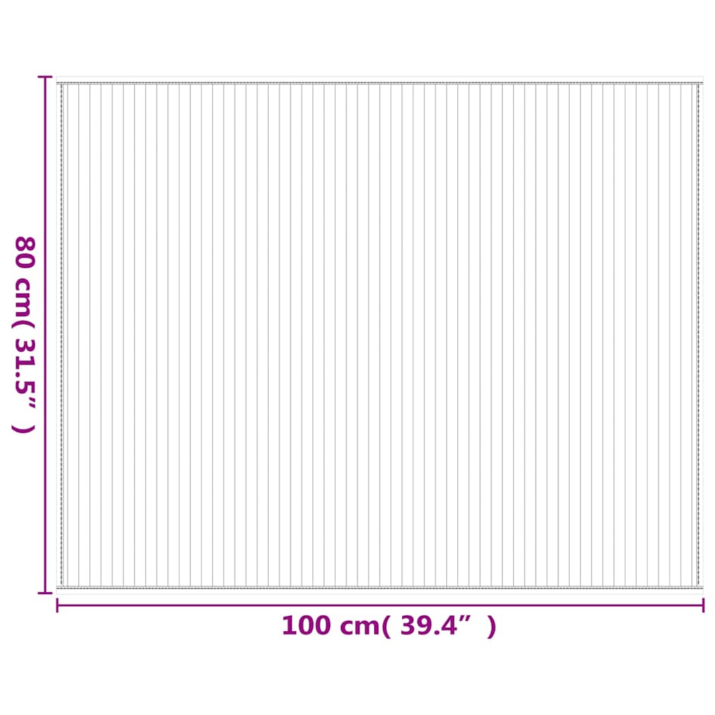 Rug, brown, 80x100cm, bamboo, rectangular