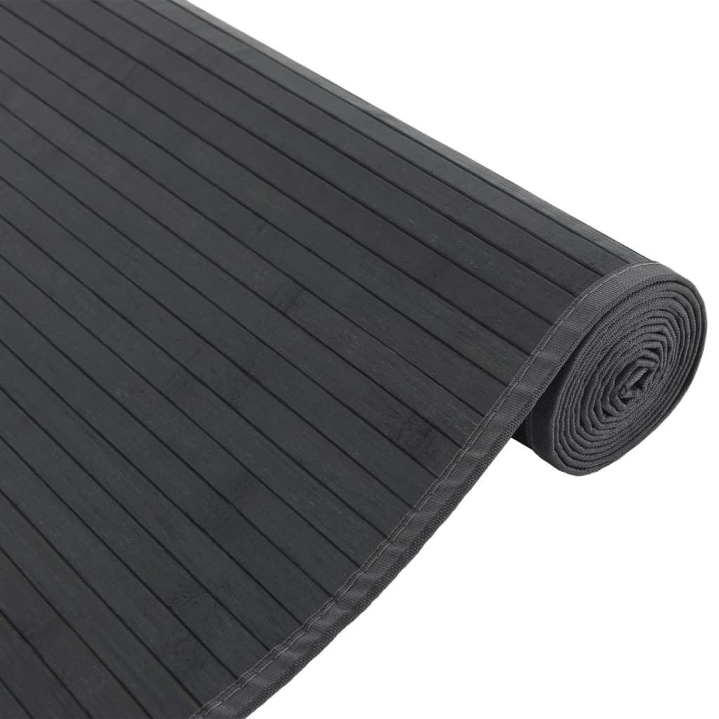 Carpet, grey, 80x1000cm, bamboo, rectangular
