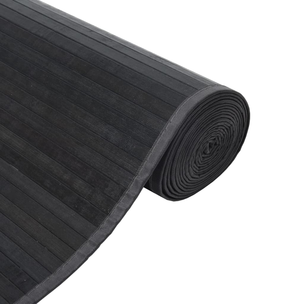 Rug, grey, 100x200cm, bamboo, rectangular