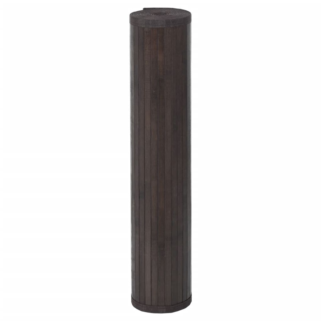 Carpet, dark brown, 100x500cm, bamboo, rectangular