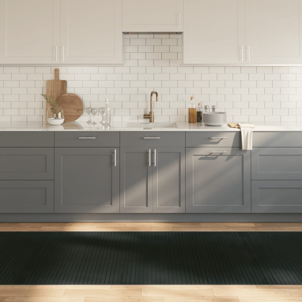 Carpet, grey, 100x1000cm, bamboo, rectangular