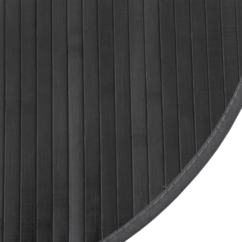 Carpet, grey, 80cm, bamboo, round