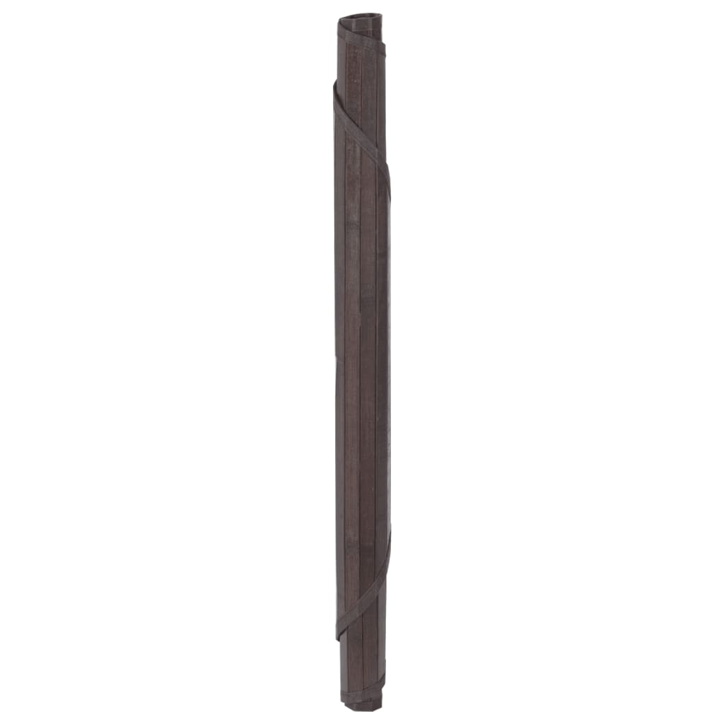 Kilimas, apvalus, tamsiai rudas, 80 cm, bambukas