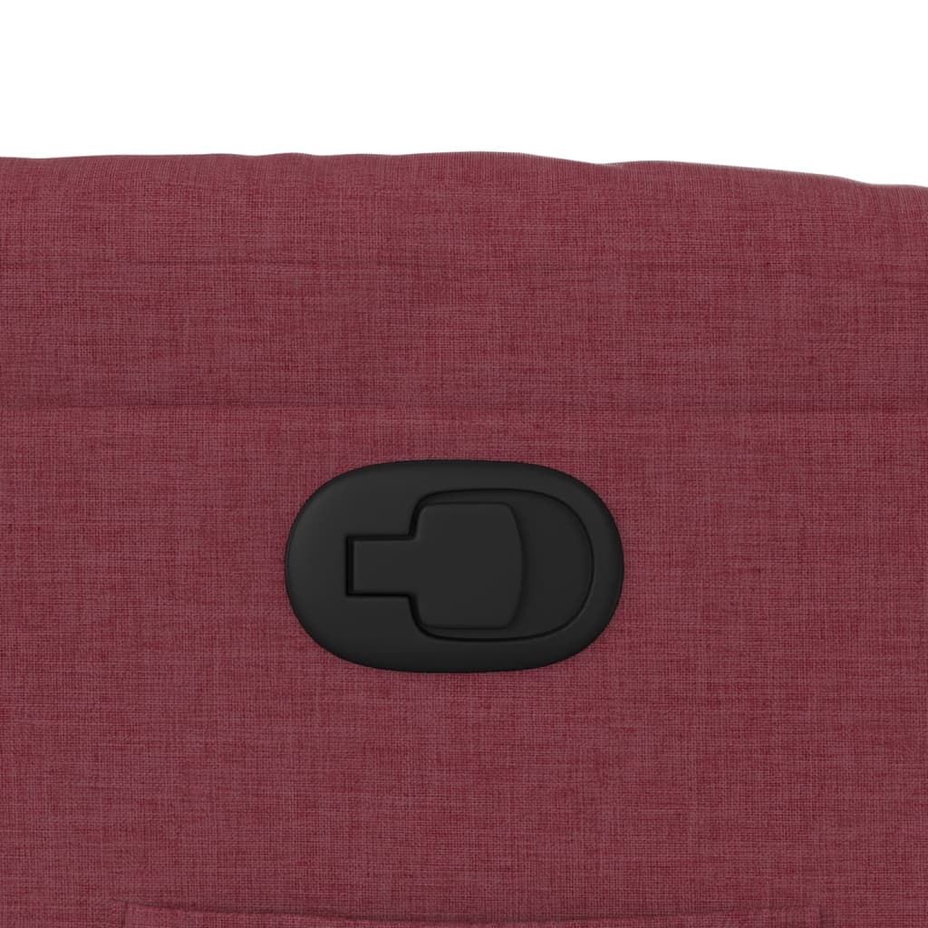 Recliner, burgundy, fabric