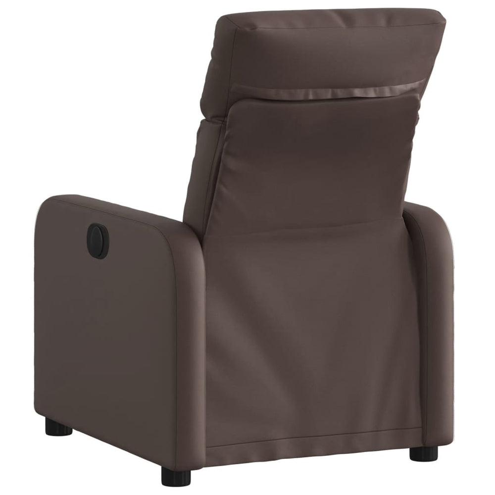 Recliner, brown, artificial leather
