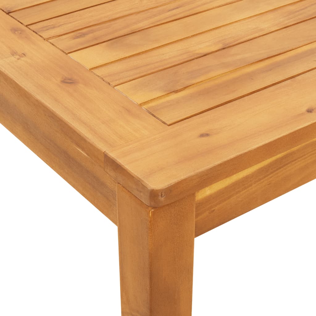 Sodo valgomojo stalas, 110x110x75cm, akacijos medienos masyvas