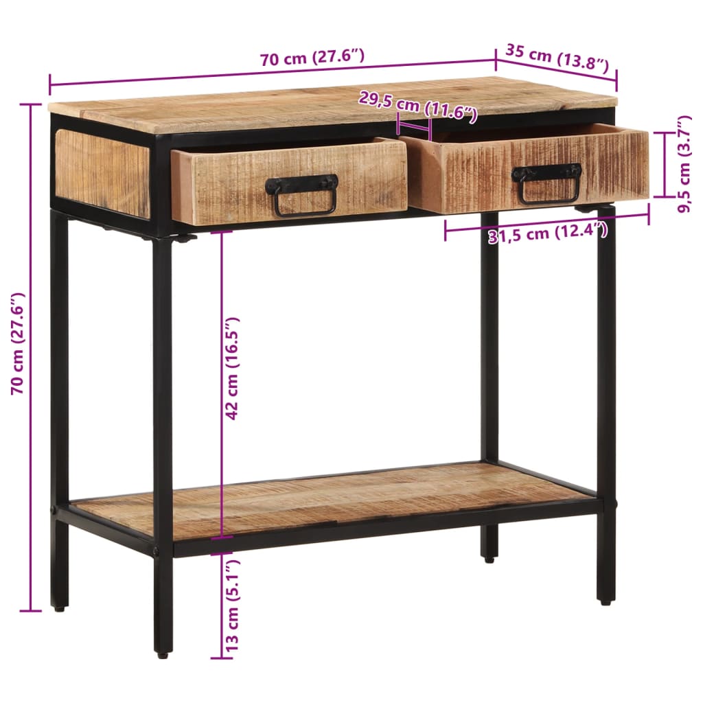 Konsolinis staliukas ALBERT VI, mango medienos
