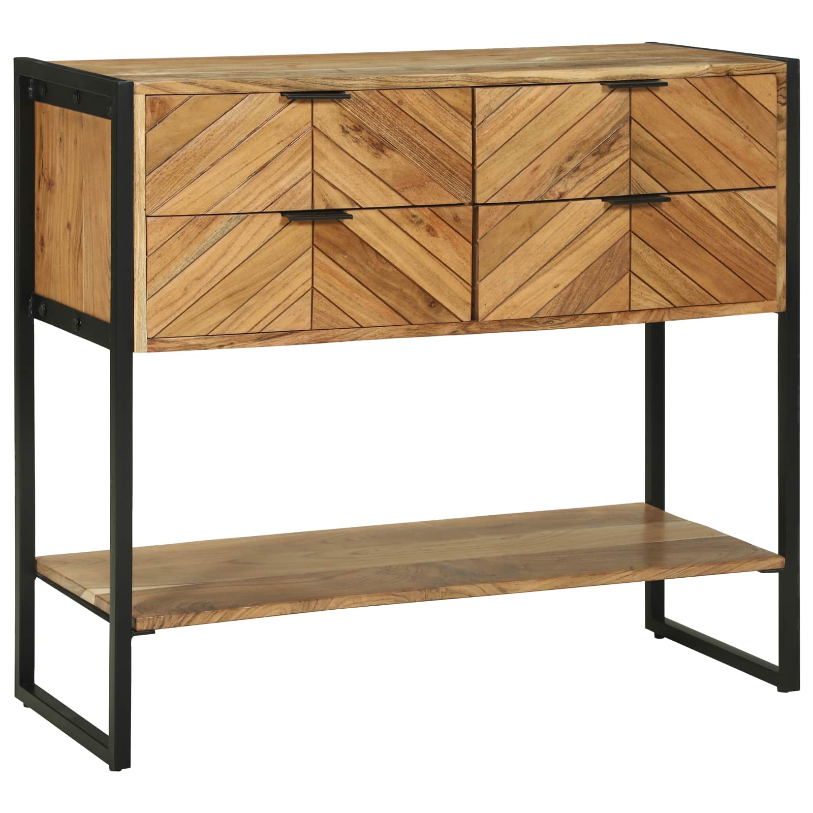 Konsolinis stalas Ruda 90 x 35 x 80 cm Kietos akacijos mediena