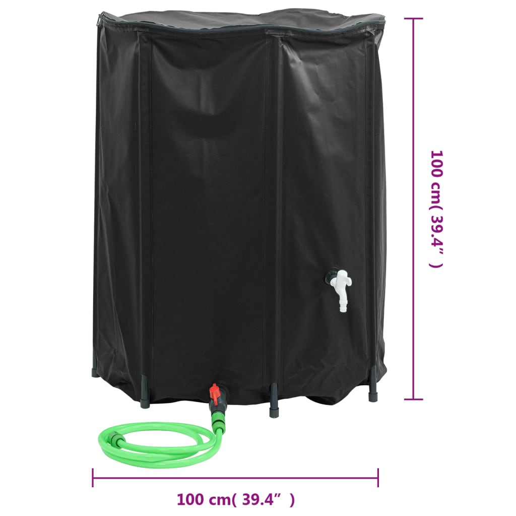 Vandens talpa su čiaupu, sulankstoma, 750l, PVC
