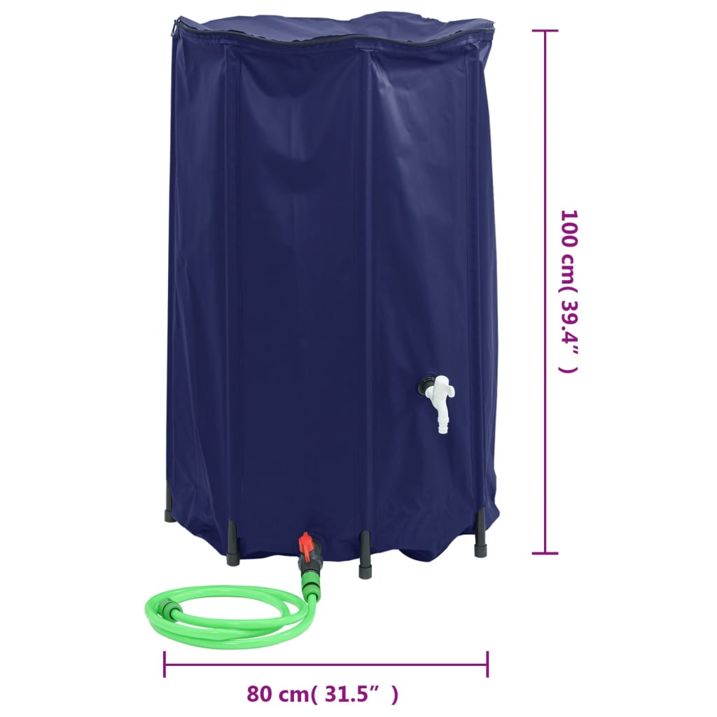 Vandens talpa su čiaupu, sulankstoma, 500l, PVC