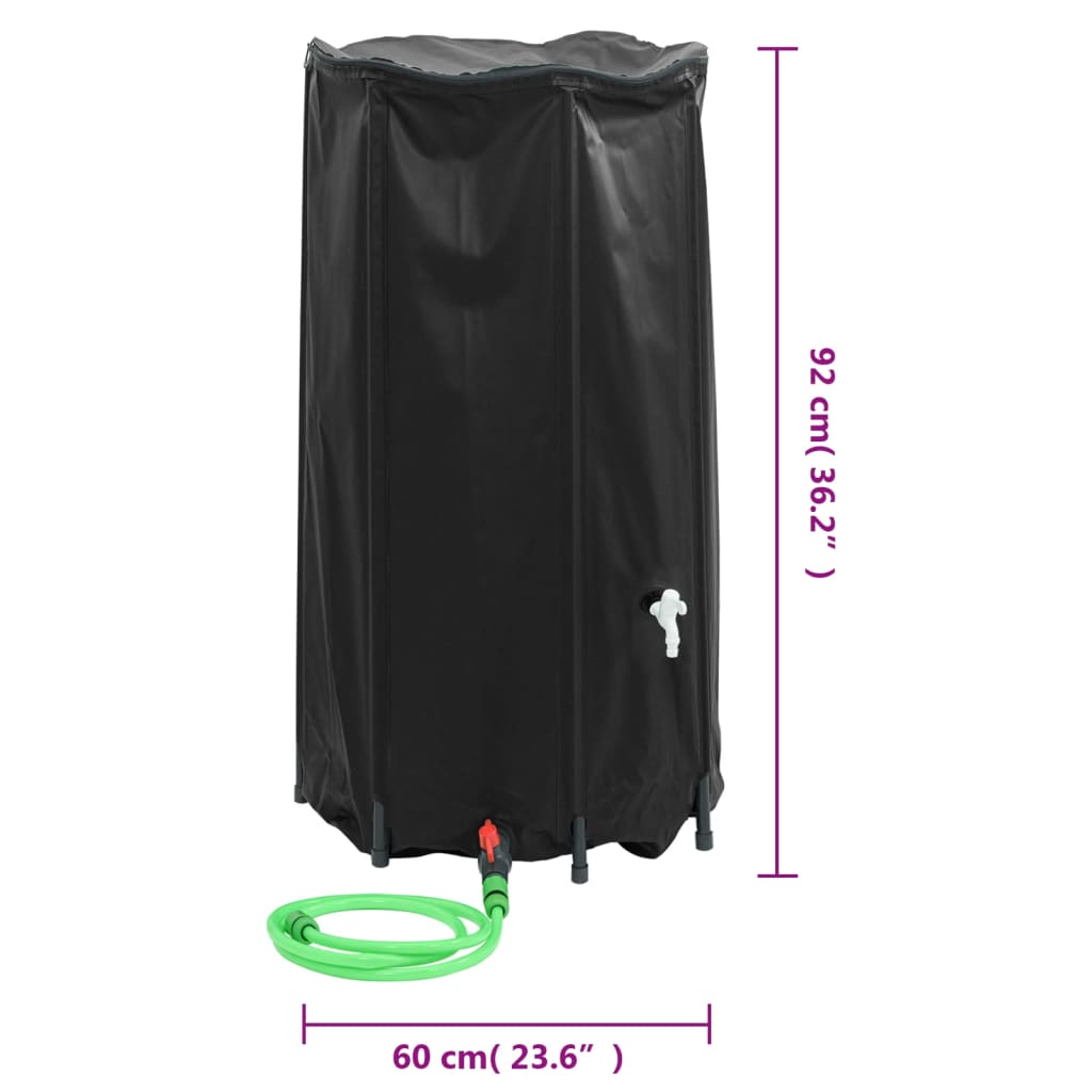 Vandens talpa su čiaupu, sulankstoma, 250l, PVC