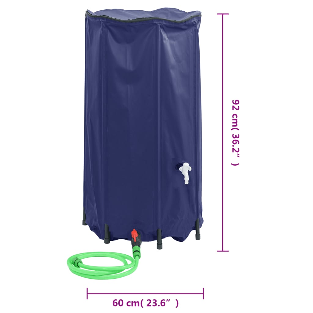 Vandens talpa su čiaupu, sulankstoma, 250l, PVC