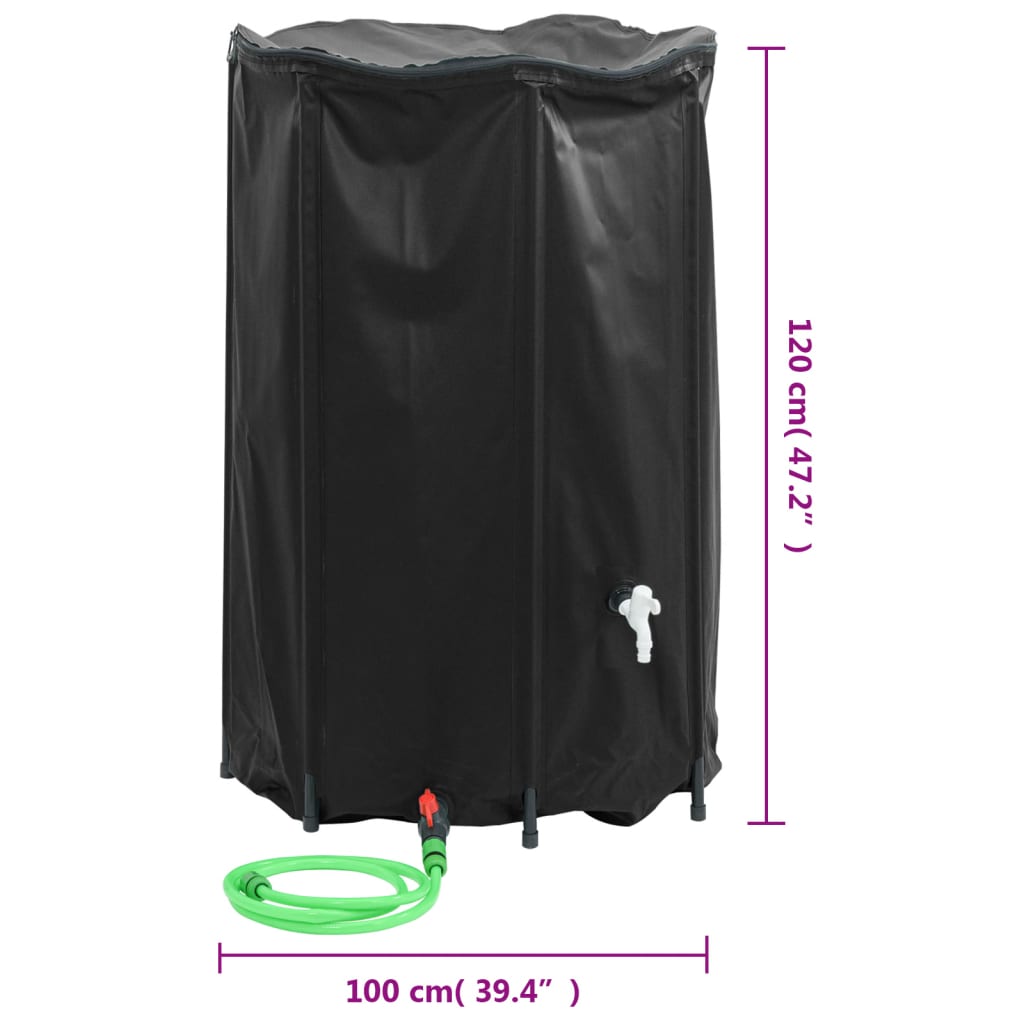 Vandens talpa su čiaupu, sulankstoma, 1000l, PVC