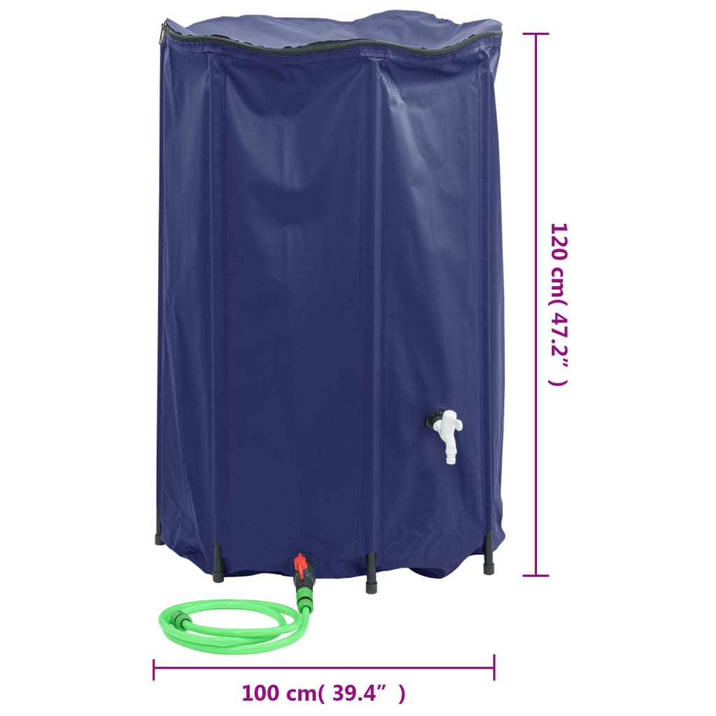 Vandens talpa su čiaupu, sulankstoma, 1000l, PVC