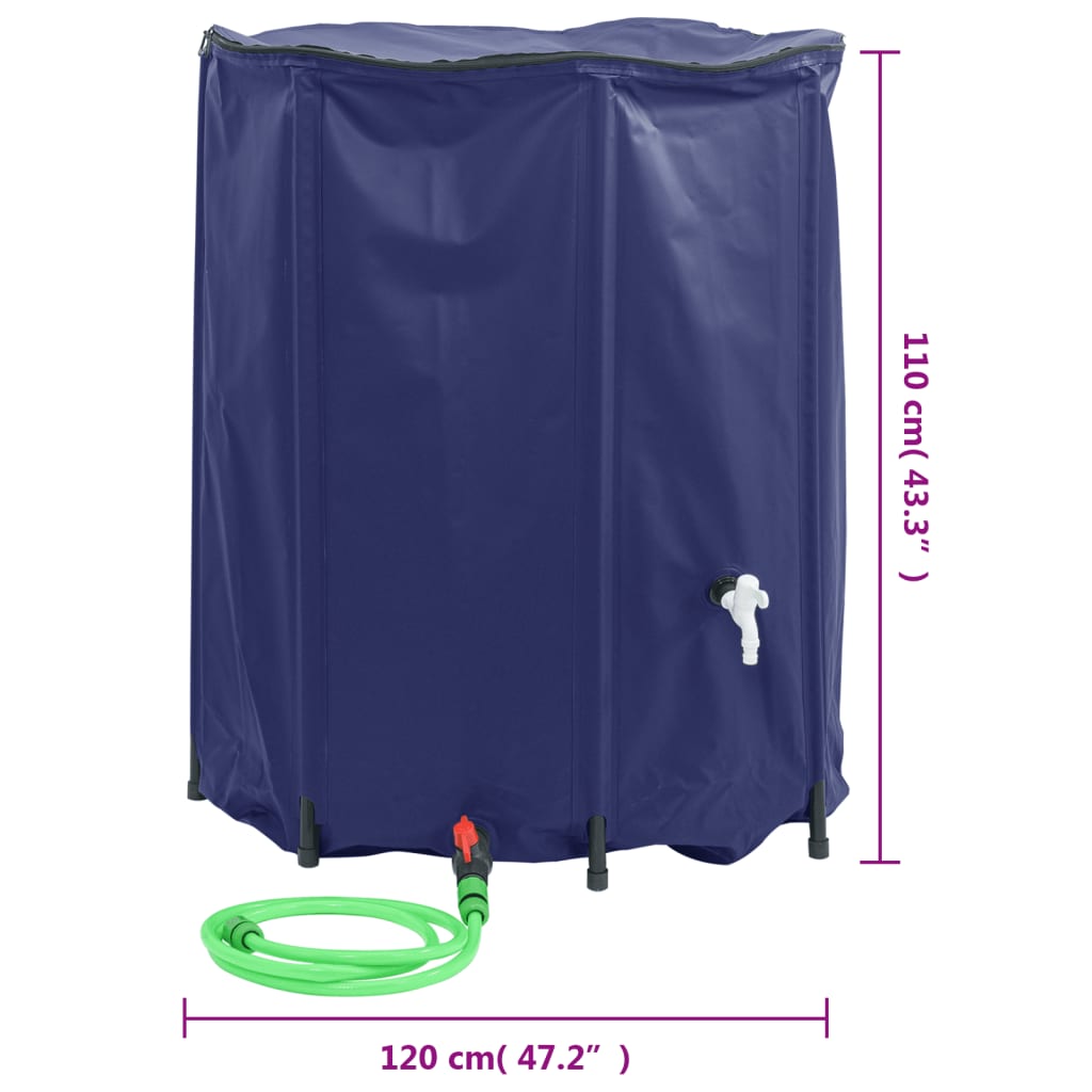 Vandens talpa su čiaupu, sulankstoma, 1250l, PVC