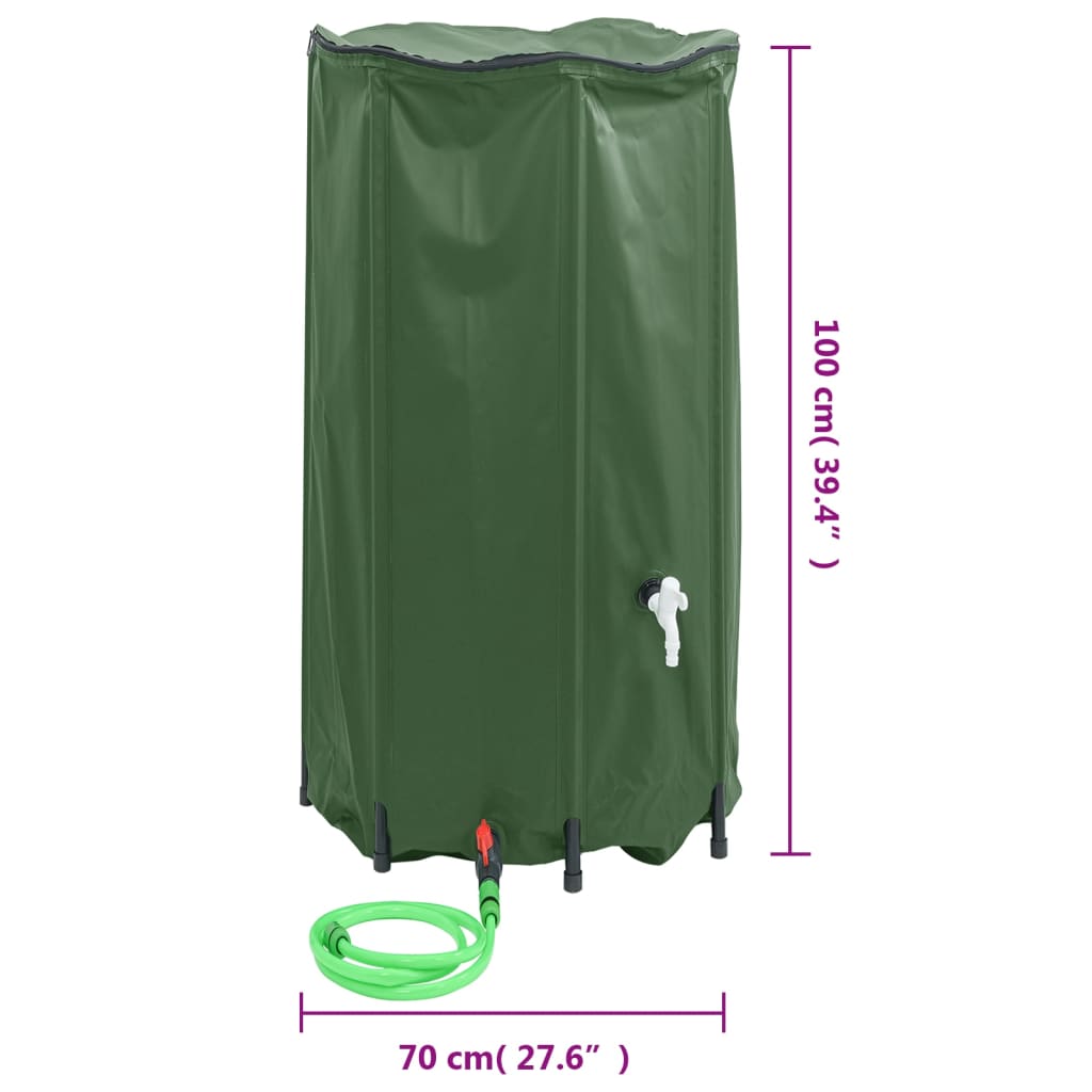 Vandens talpa su čiaupu, sulankstoma, 380l, PVC