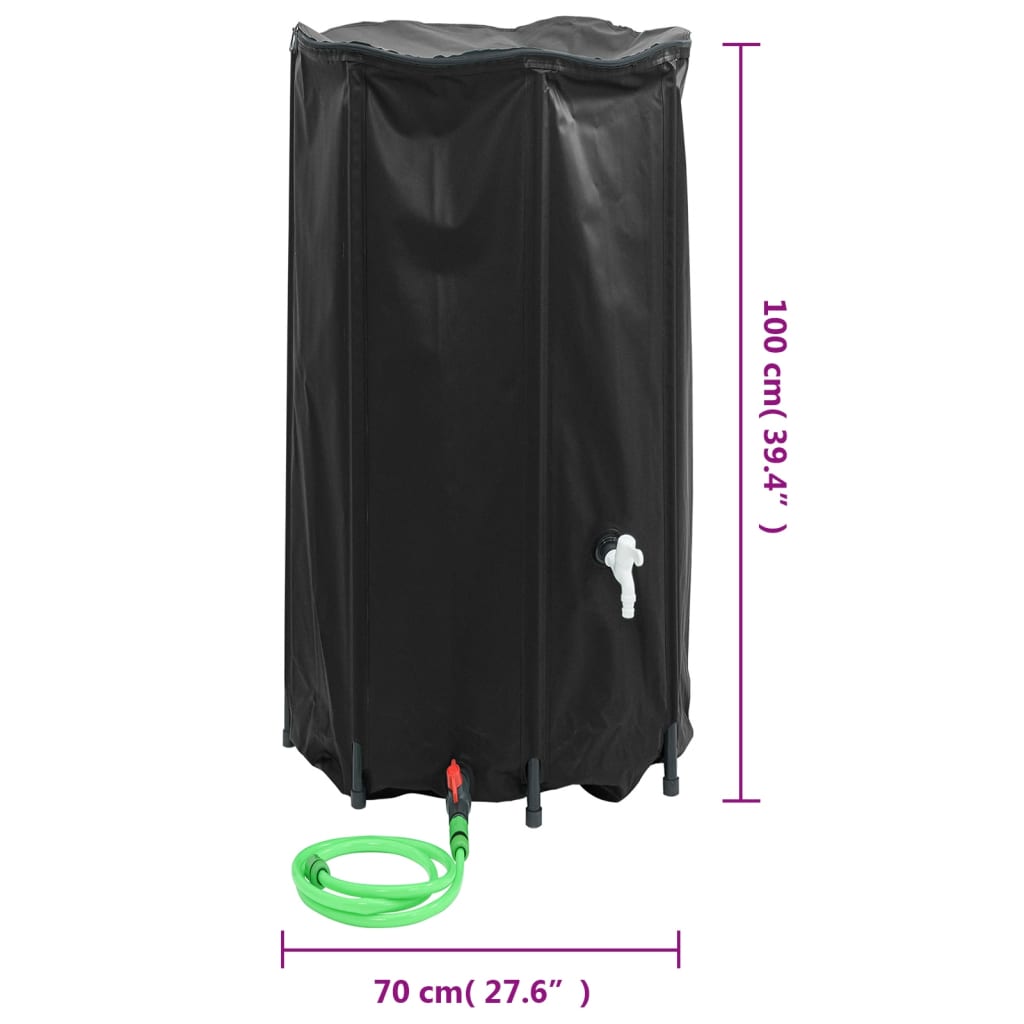 Vandens talpa su čiaupu, sulankstoma, 380l, PVC