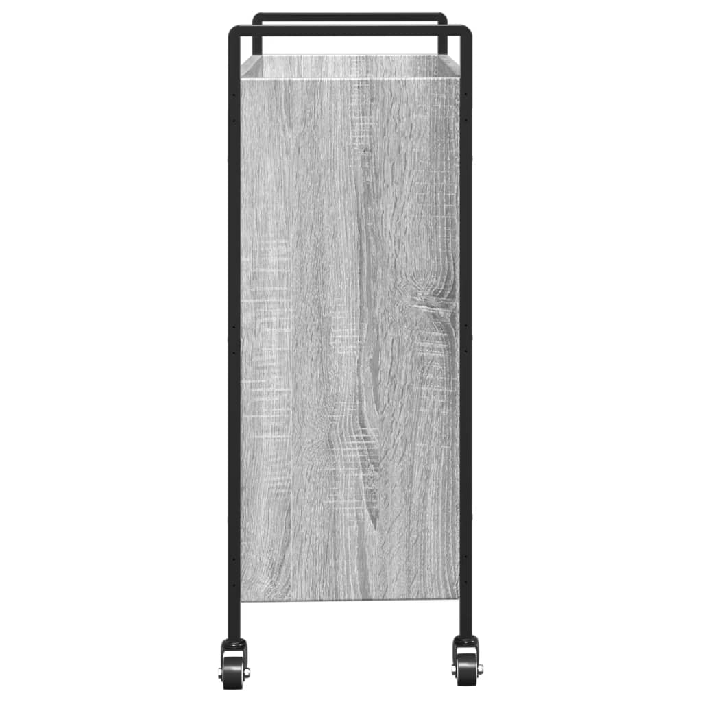 Kitchen trolley, grey oak, 70x30x82cm, engineered wood