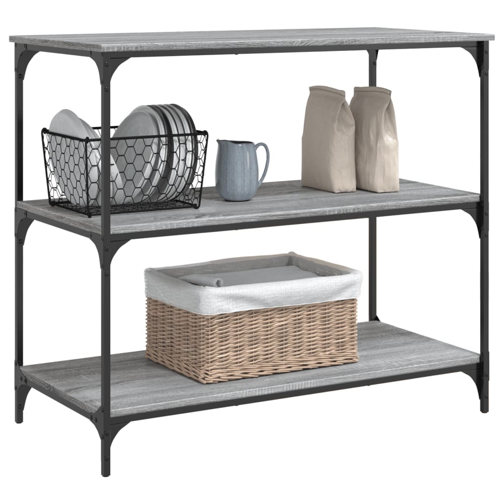 Kitchen trolley, grey oak, 102x50x95cm, wood