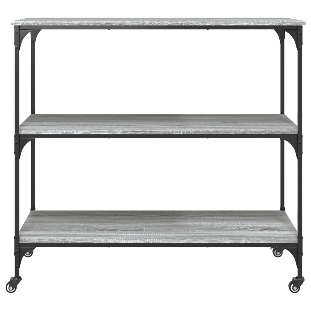 Kitchen trolley, grey oak, 102x50x95cm, wood