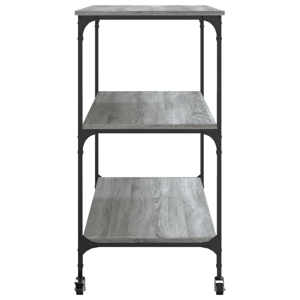 Kitchen trolley, grey oak, 102x50x95cm, wood