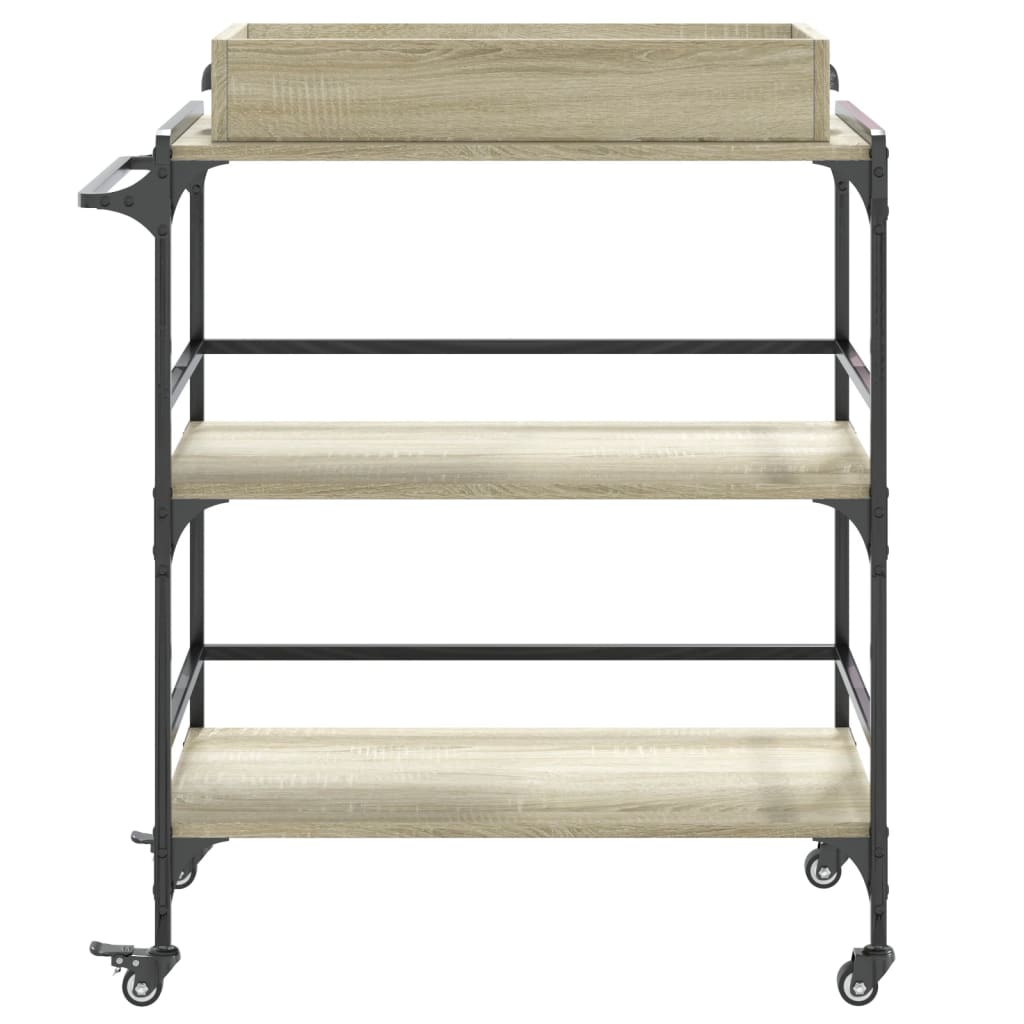 Kitchen trolley, oak, 81.5x41x92.5cm, treated wood