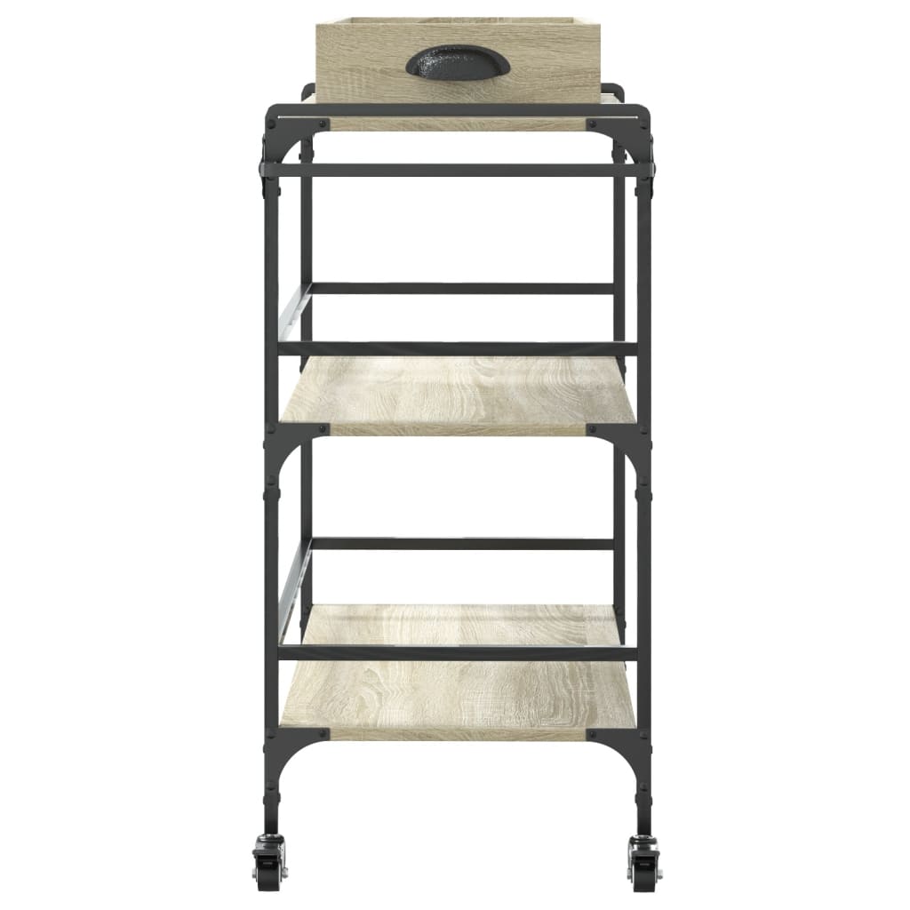 Kitchen trolley, oak, 81.5x41x92.5cm, treated wood