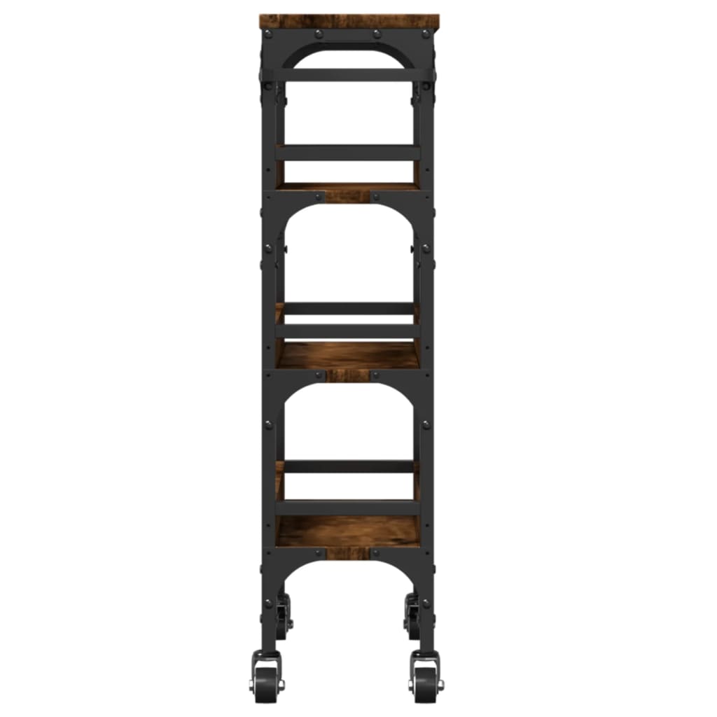 Kitchen trolley, smoke oak, 53x20x76cm, wood