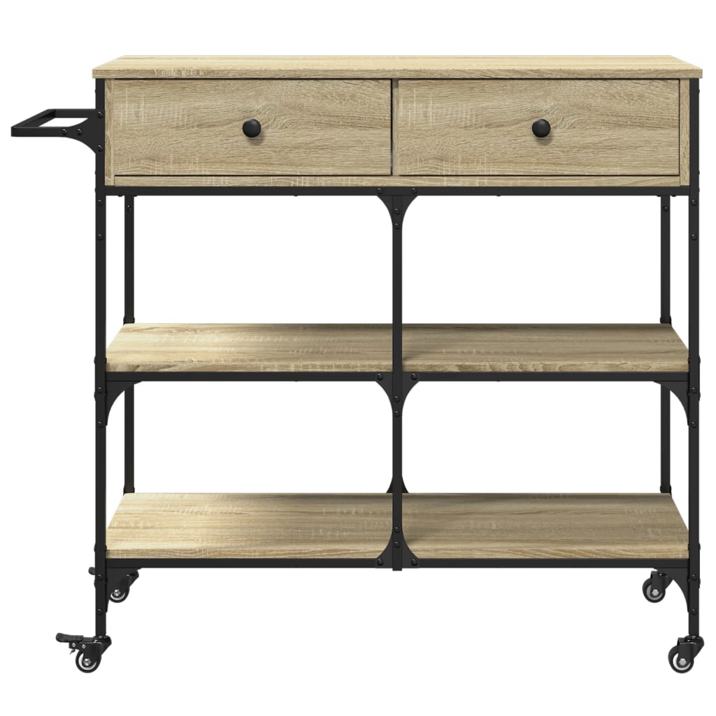 Kitchen trolley, oak, 105x42x95cm, treated wood