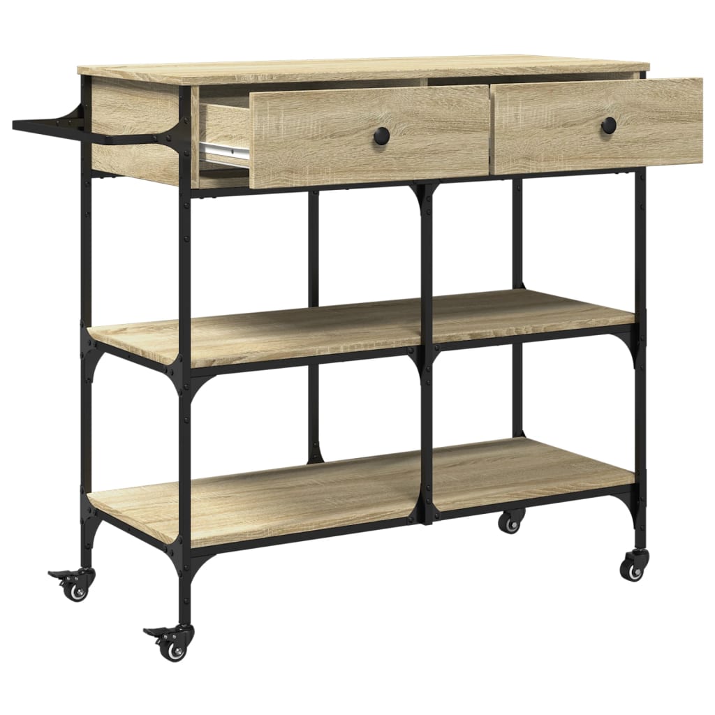 Kitchen trolley, oak, 105x42x95cm, treated wood