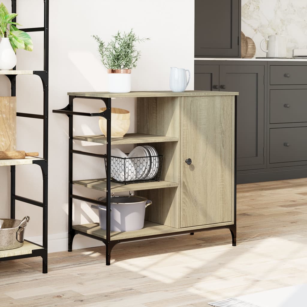 Kitchen trolley, oak, 87.5x38.5x84.5cm, treated wood