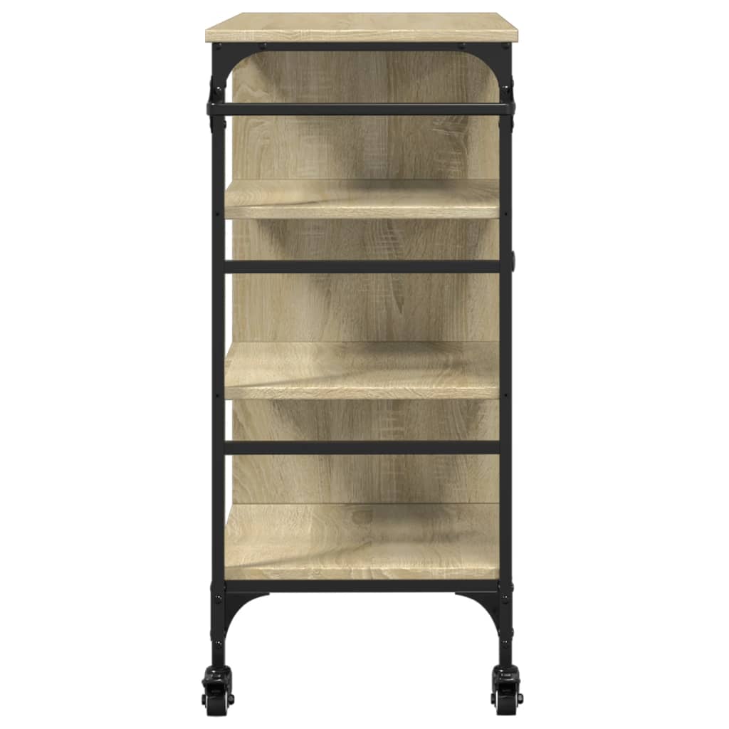 Kitchen trolley, oak, 87.5x38.5x84.5cm, treated wood