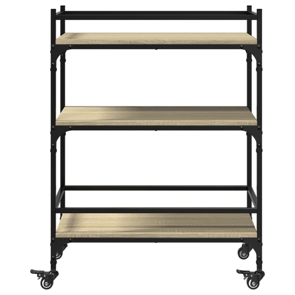 Kitchen trolley, oak, 65x40x86.5cm, treated wood