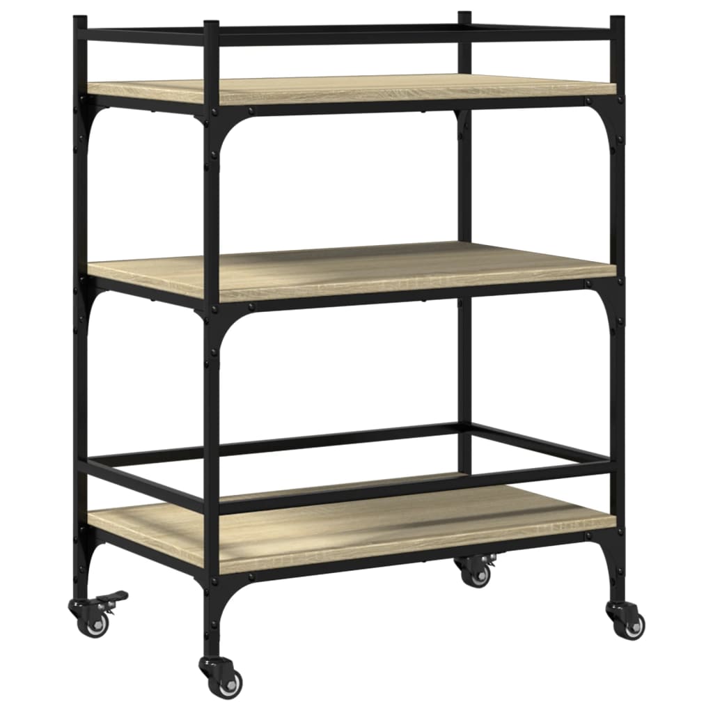 Kitchen trolley, oak, 65x40x86.5cm, treated wood