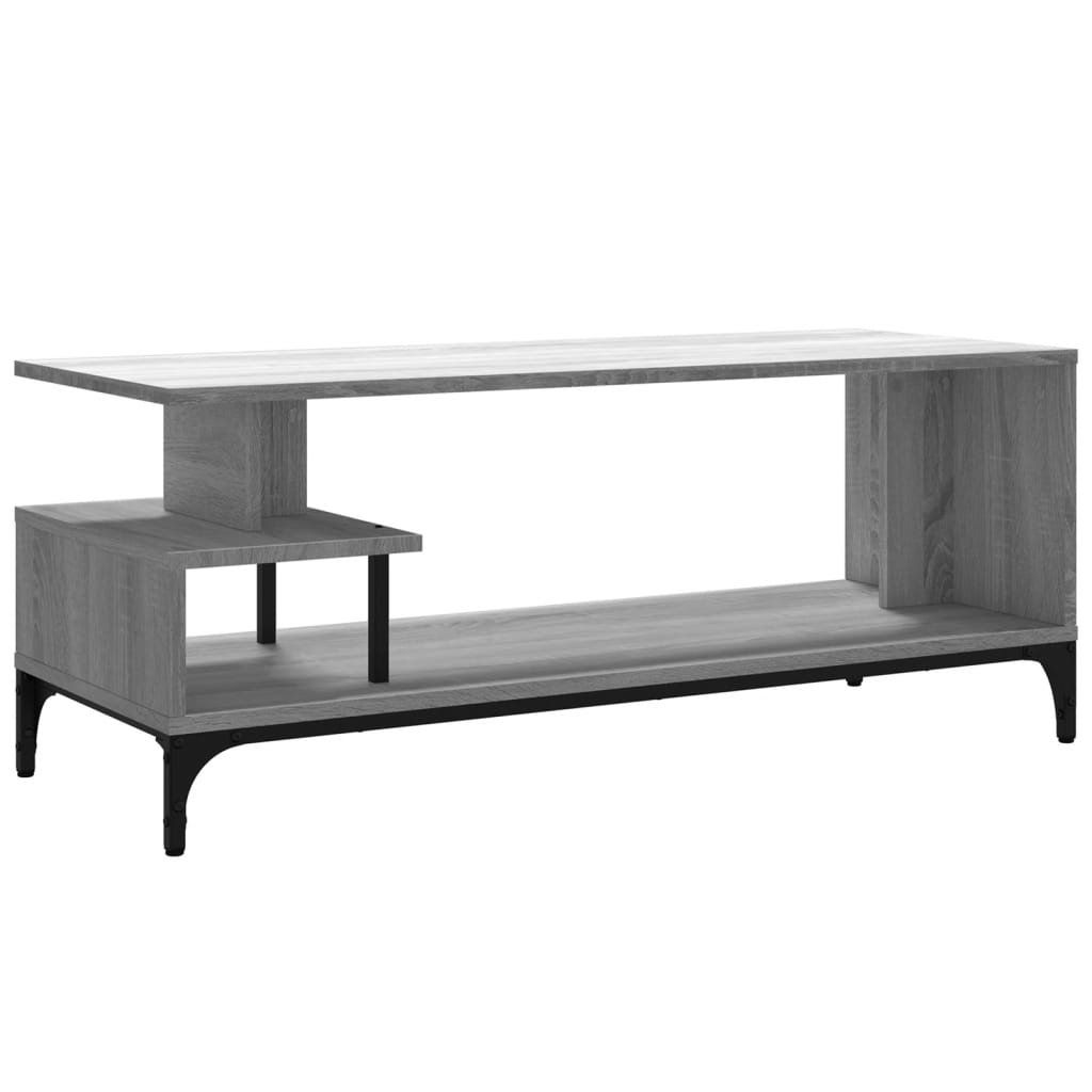 TV cabinet, grey, 102x40x41cm, engineered wood and steel