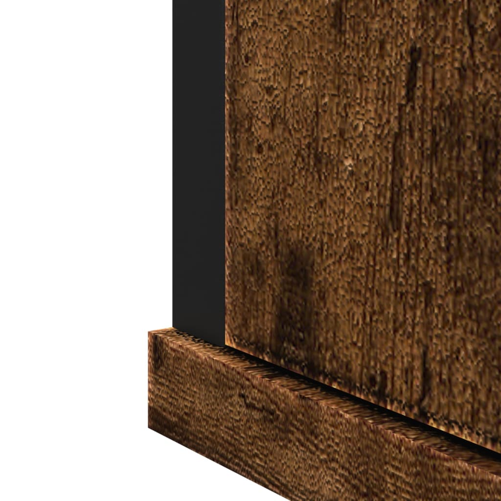 Veidrodinė vonios spintelė, dūminio ąžuolo, 42x12x60cm, mediena