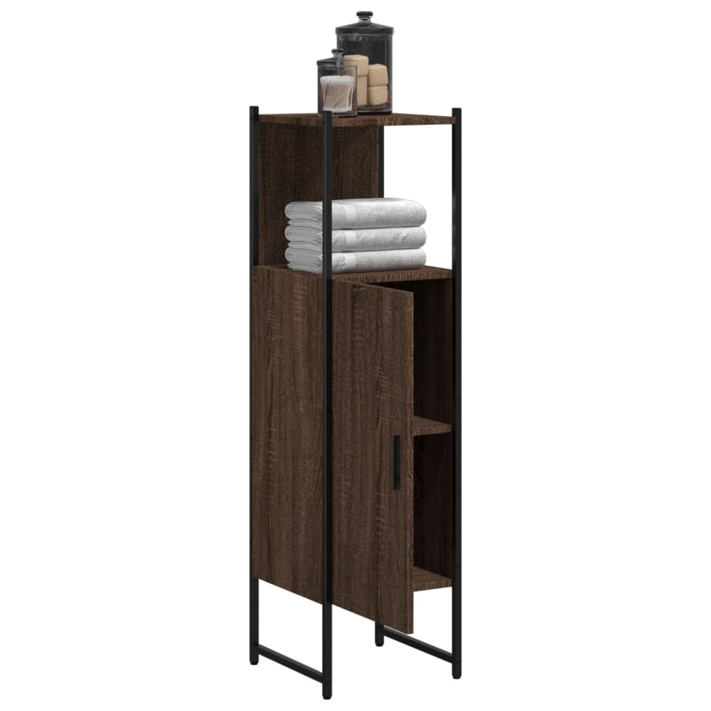 Bathroom cabinet, brown oak, 33x33x120.5cm, wood