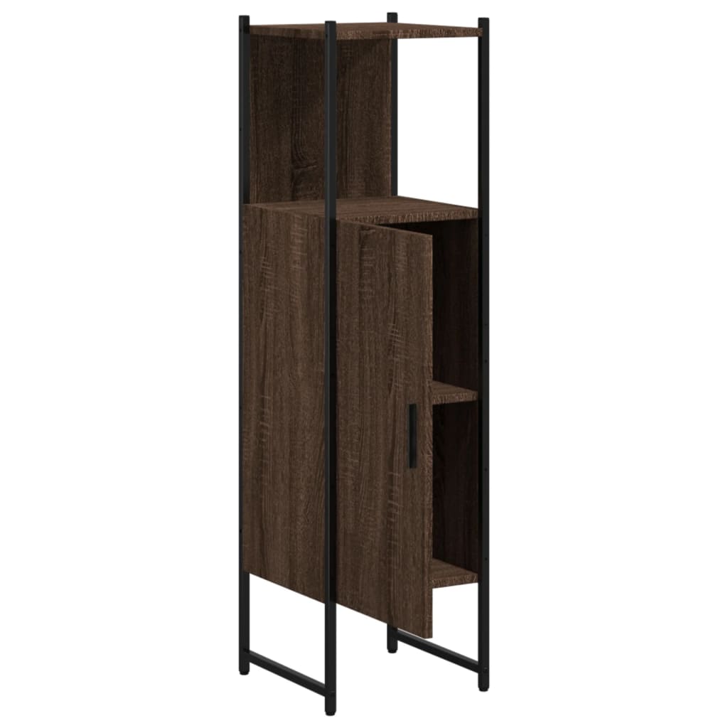 Bathroom cabinet, brown oak, 33x33x120.5cm, wood
