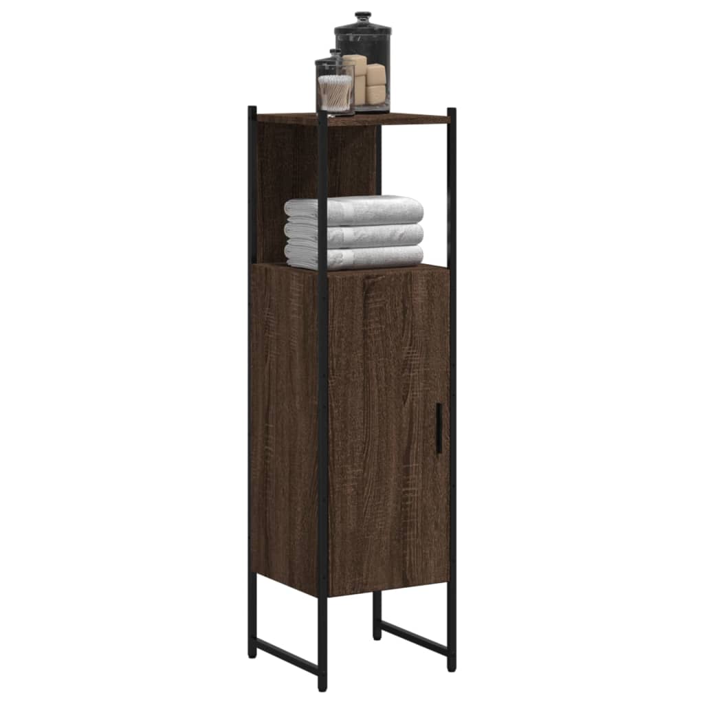 Bathroom cabinet, brown oak, 33x33x120.5cm, wood