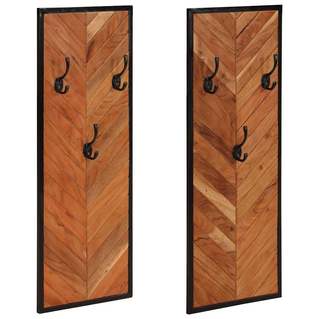 paltų kabyklos 2 vnt 35x1x90 cm akacijos masyvo